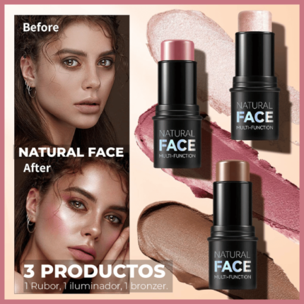 Rubor Iluminador y Bronzer Set Natural Face